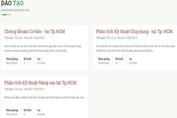 Top 3 khóa học đầu tư chứng khoán tại TPHCM tốt nhất 3 Khóa học đầu tư chứng khoán tại TPHCM của Vietstock