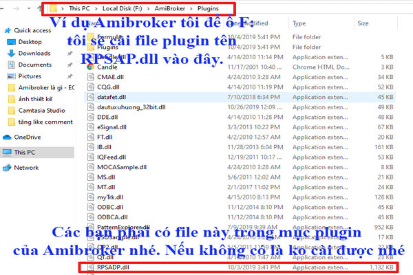 Hướng dẫn cách cài đặt datapro.vn cho Amibroker miễn phí 5 RPSADP plugin của datapro