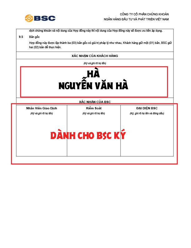 Hướng dẫn cách mở tài khoản chứng khoán Online miễn phí 8 Cách ký vào hồ sơ mở tài khoản chứng khoán phái sinh trang 7