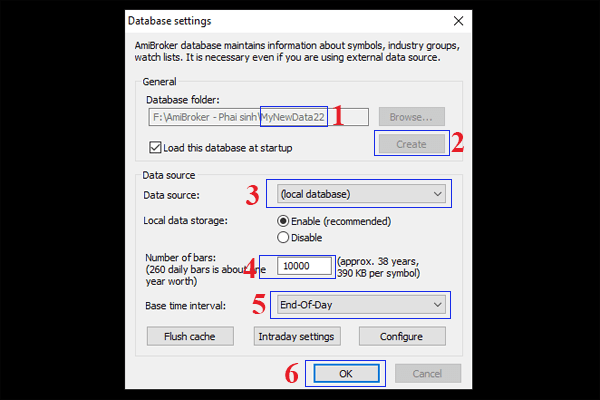 Cách tải và cài đặt dữ liệu Amibroker Cafef miễn phí 5 Cách set dữ liệu database settings cho Amibroker