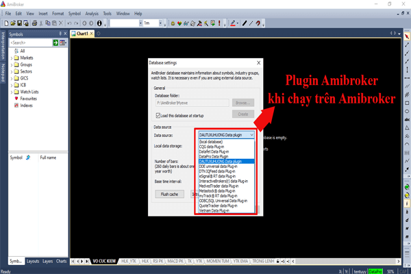 Plugin Amibroker là gì? Dữ liệu chứng khoán realtime nào rẻ? 2 add cơ sở dữ liệu bằng Plugin amibroker