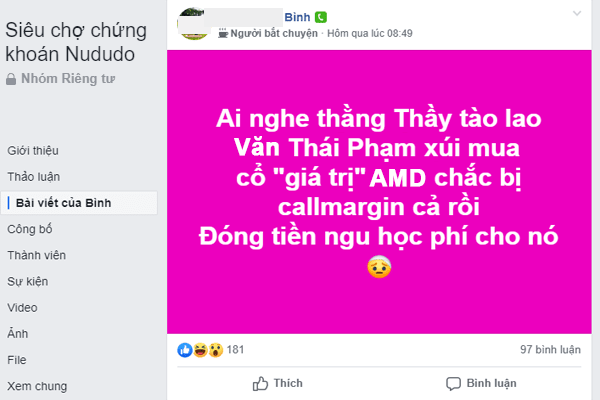 Văn Thái Phạm chứng khoán lừa đảo khách hàng