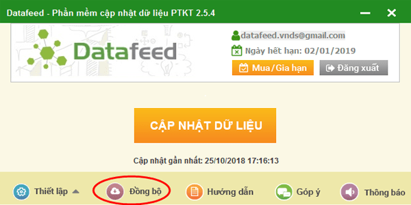 phần mềm lấy dữ liệu cho Amibroker Datafeed