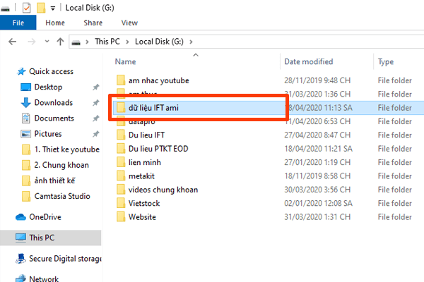 9 Lỗi Amibroker không cập nhật dữ liệu nguyên nhân và cách khắc phục 5 Đổi tên thư mục chứa dữ liệu làm lỗi Amiboker không cập nhật dữ liệu