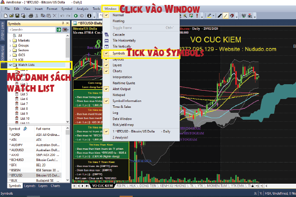 Hướng dẫn lọc cổ phiếu bằng Amibroker theo 2 cách 6 Cách mở watch list trong Amibroker