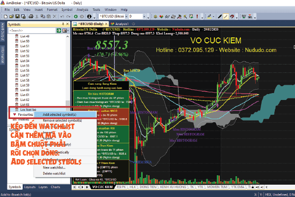 Hướng dẫn lọc cổ phiếu bằng Amibroker theo 2 cách 7 Cách thêm mã cổ phiếu vào watch list trong Amibroker